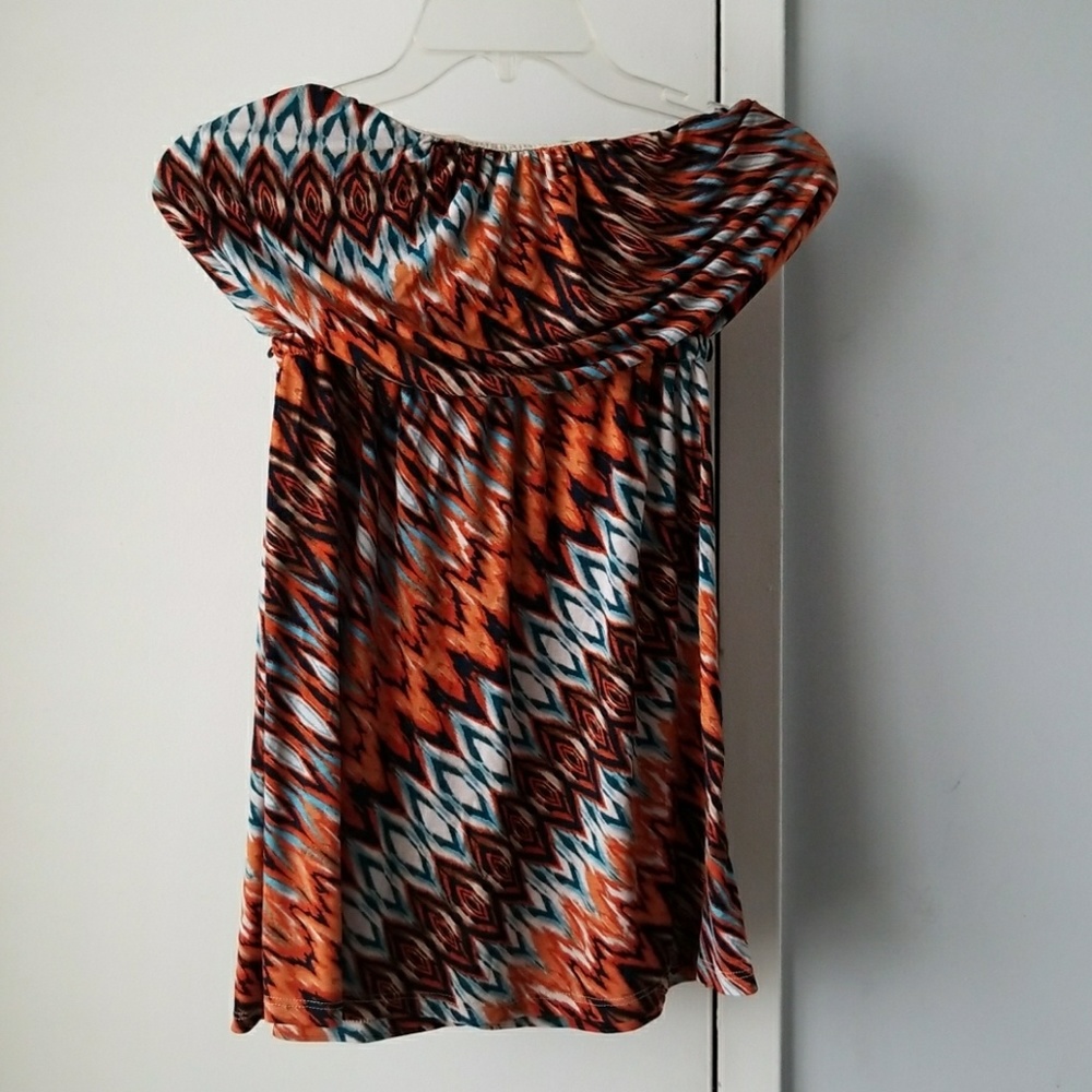 Colorful strapless dress